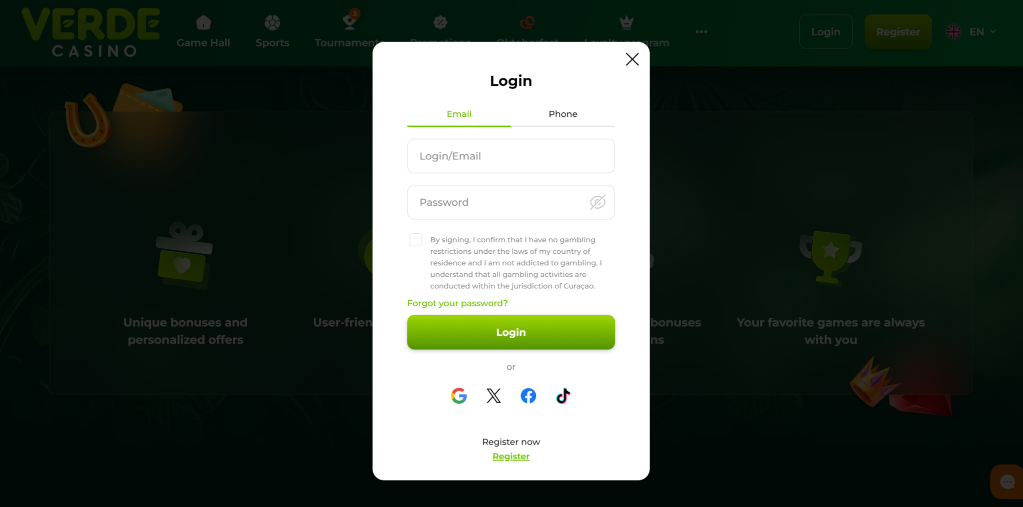 Verde Casino Login: Access Top Games & Bonuses Now! 📱