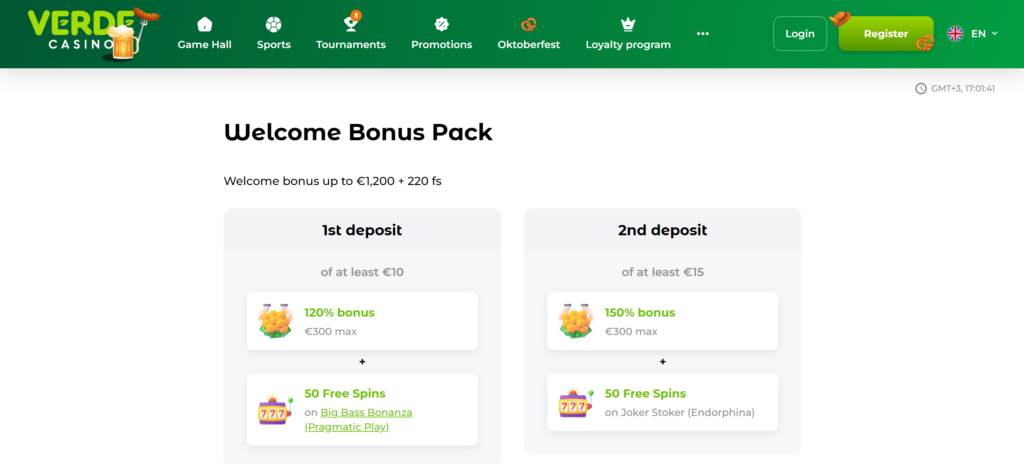 verde casino deposit and payout